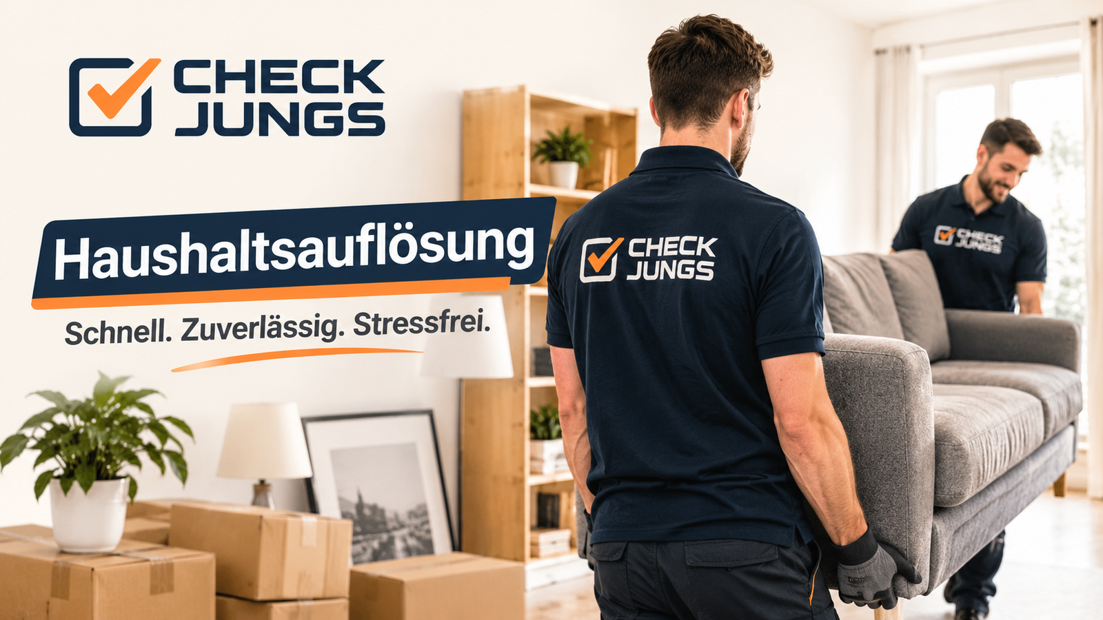 Ein leerer, heller Wohnraum nach der Haushaltsauflösung.